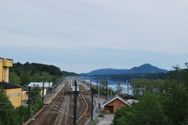 Vue sur la gare d'Eidsvoll